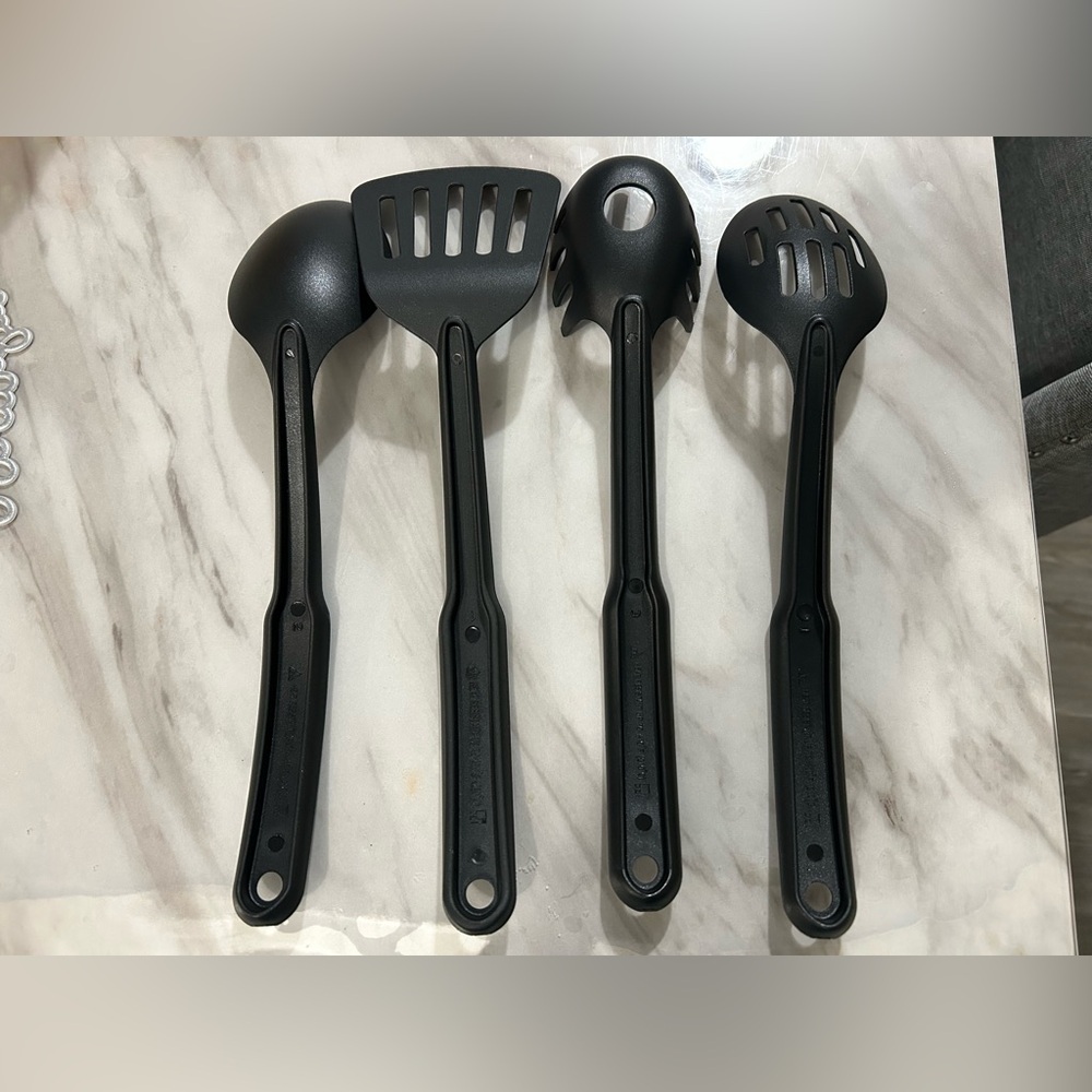 Black Nylon Kitchen Utensil Set - 4 Pieces - Picture 4 of 8